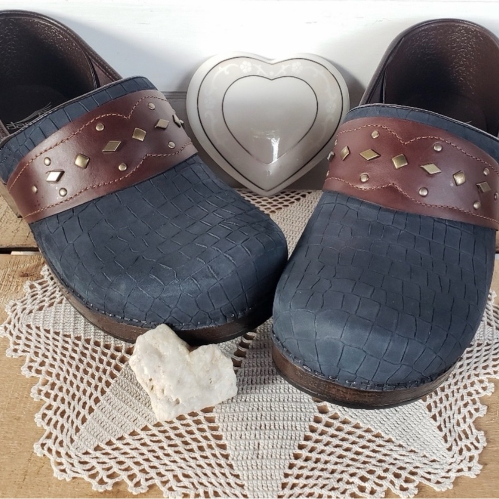 Brand new navy suede  Dansko clogs